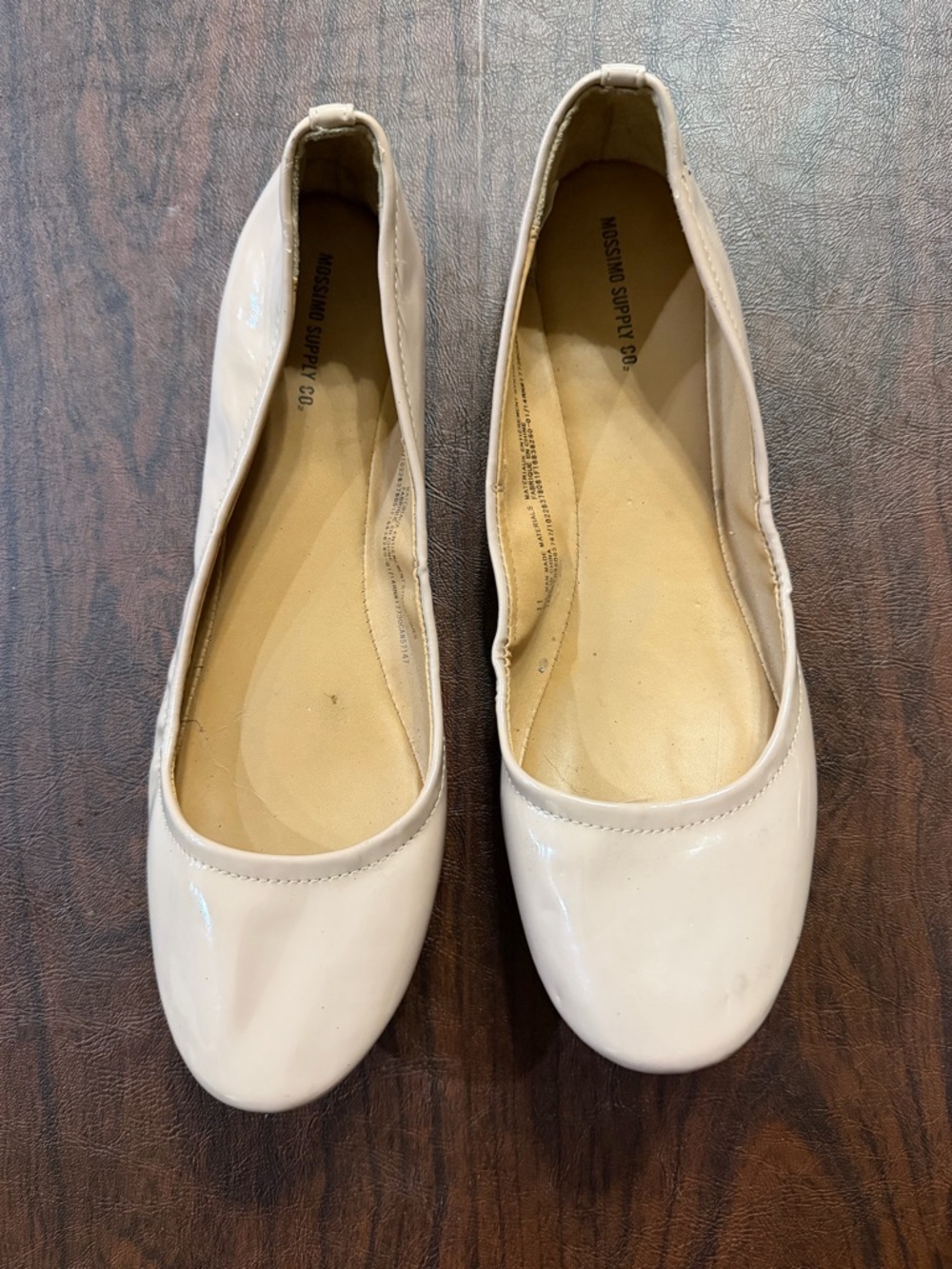 Mossimo Supply Co. Women's Cream Patent Ballet Flats